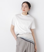 DressT／シルケットスムースモックネックTシャツ