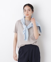 DressT／シルケットスムースモックネックTシャツ