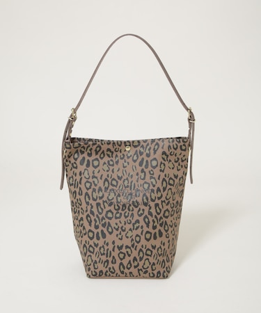 Le minor／TOILE MARCHE ECRU LEOPARD
