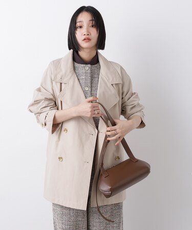撥水&花粉ガード ショートトレンチコート