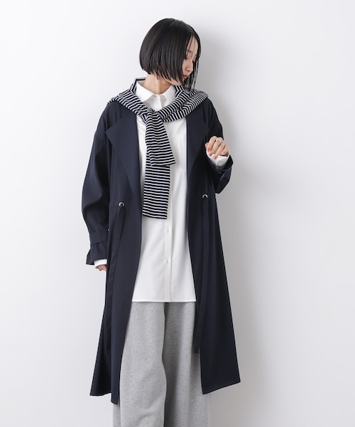 撥水&花粉ガード ドロストノーカラーコート｜ナノ・ユニバースの通販