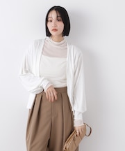 シアーカットVネックカーディガン