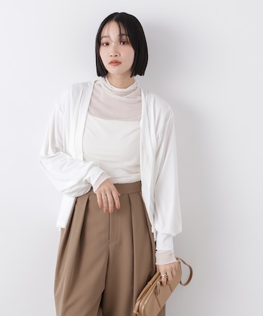 シアーカットVネックカーディガン