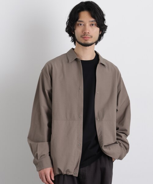 ストレッチワイドシャツブルゾン｜ナノ・ユニバースの通販｜&mall