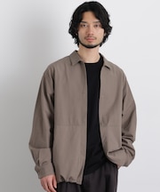 ストレッチワイドシャツブルゾン