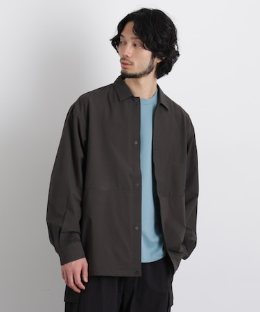 ストレッチワイドシャツブルゾン