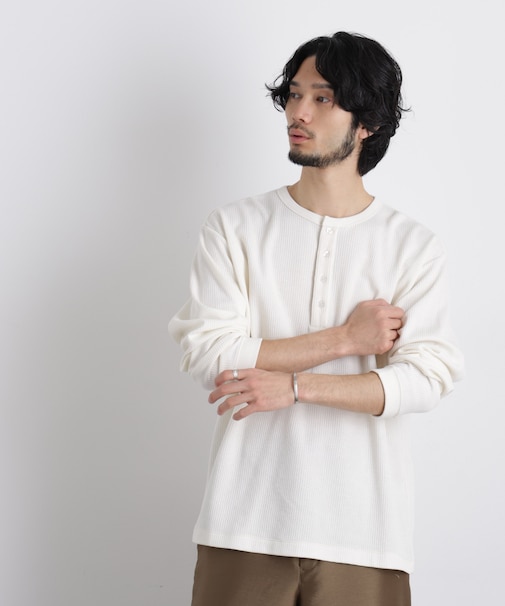 ｢ASSEMBLANC｣ ドロップニードルリブ ヘンリーネック