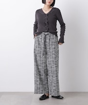 カットツイードドロストワイドパンツ(セットアップ可)
