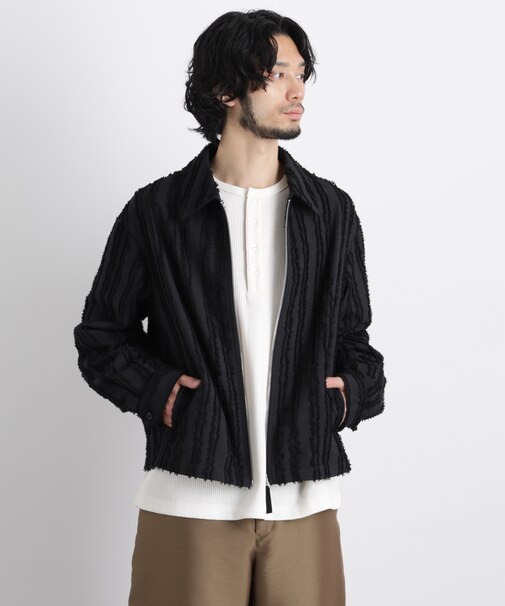 「ASSEMBLANC」カットレースフリンジブルゾン