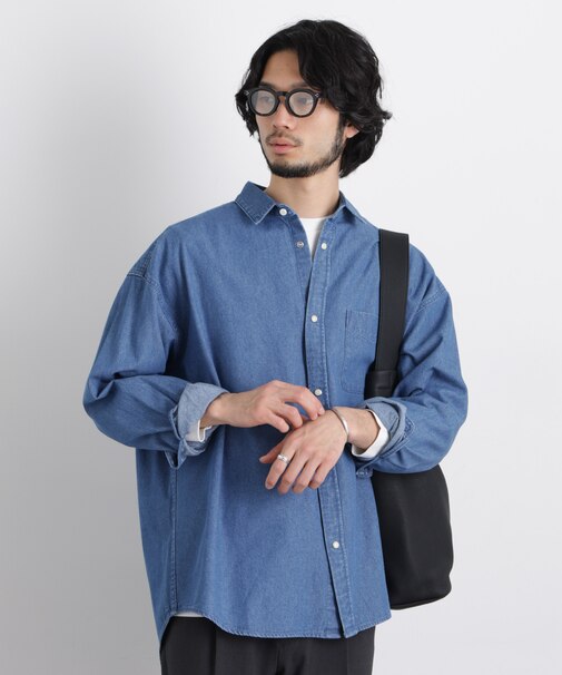 6.5oz リラックスデニムシャツ 長袖