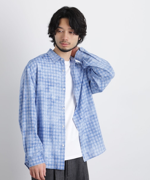 ケミカルフィニッシュチェック オーバーシャツ