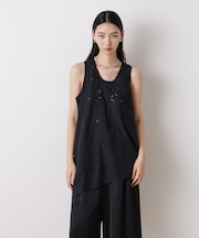 「STEVELOUR」フラワー刺繍アシメタンクトップ