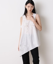 「STEVELOUR」フラワー刺繍アシメタンクトップ