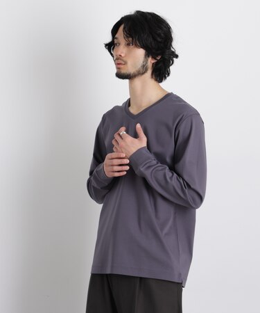 アンチスメルVネックTシャツ 長袖