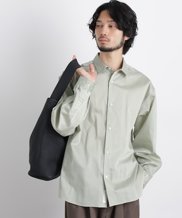 「OtoNANO」大人のワイドシャツレギュラーカラーストライプ長袖