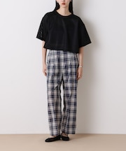 「STEVELOUR」オーガンチェックタックパンツ(セットアップ可)