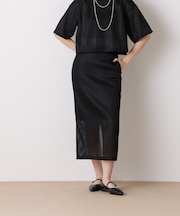 「STEVELOUR」シアーメッシュダンボールタイトスカート(セットアップ可)