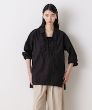 「STEVELOUR」コットンレースアップチュニックシャツ