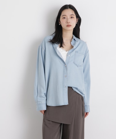 テンセルデニムリラックスシャツ(セットアップ可)