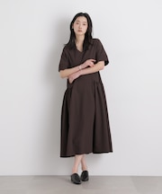 ギャザーティアードサッカーワンピース