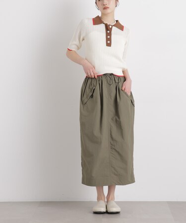 ギャザージップミディスカート