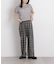 チェックイージーワイドパンツ