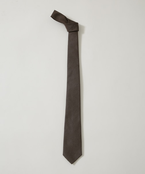 京都西陣ウォッシャブルメランジソリッドネクタイ