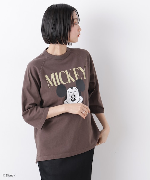 GOOD ROCK SPEED／ Mickey ／ 7／S T-Shirt Brown