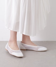 メッシュフラットパンプス
