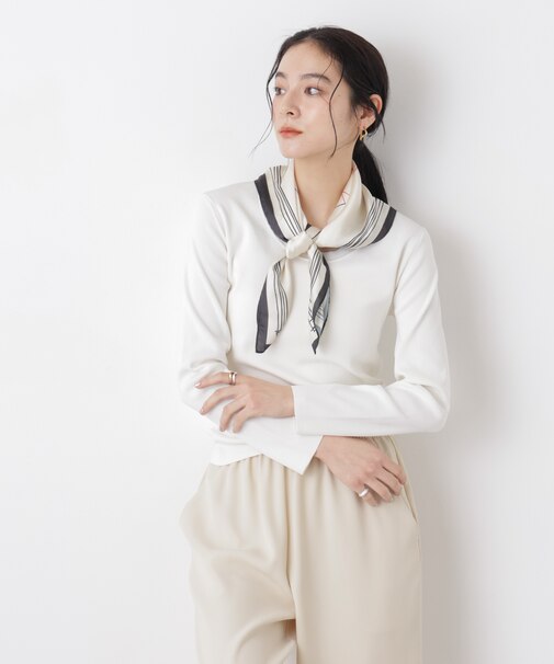 7function Uネック総針ニット