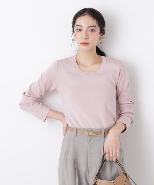 7function Uネック総針ニット