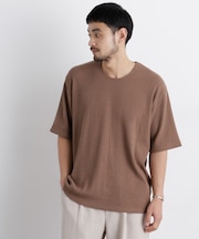 強撚ループヤーン針抜きストレッチ Tシャツ