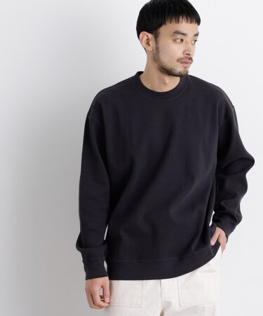 コットンサーマルクルーネックプルオーバー