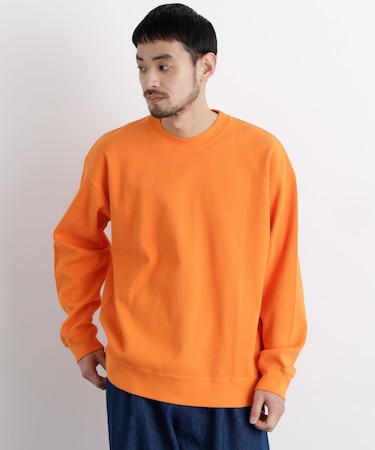 コットンサーマルクルーネックプルオーバー