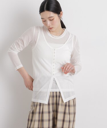 シアータンク＋ロンTレイヤードセット