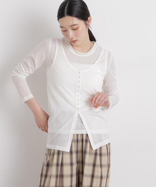 シアータンク＋ロンTレイヤードセット