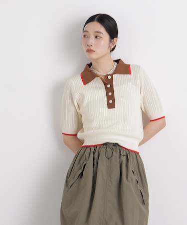 フレームラインアイレットポロニット