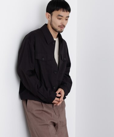 「FRENCH LINEN」リネンコットンシャツブルゾン