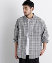 「FRENCH LINEN」リネンコットンスタンドシャツ