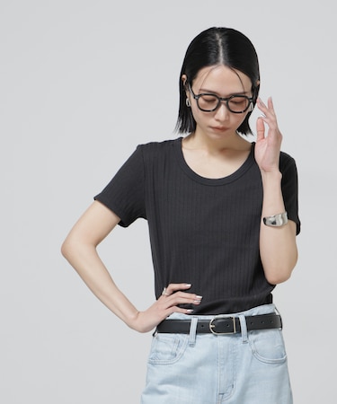 Anti Soaked(R) 汗染み防止コンパクトリブTシャツ