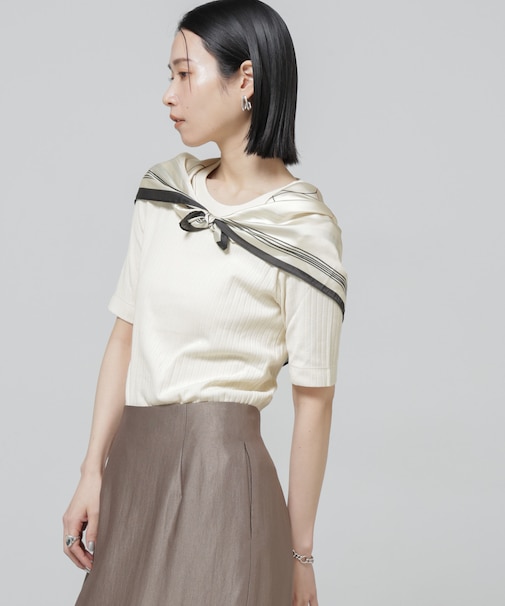 Anti Soaked(R) 汗染み防止クルーネックリブTシャツ