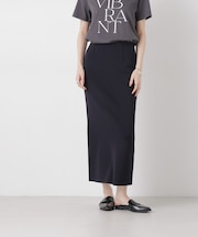 洗濯機洗可ストレートラインニットスカート(セットアップ可)