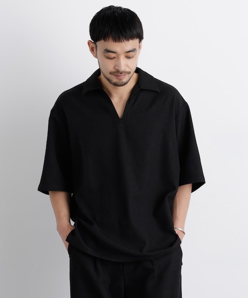 「Meaningful Continuity」coveross(R) EOS ポリエステルブッチャースキッパーシャツ