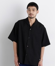 「Meaningful Continuity」coveross(R) EOS ポリエステルブッチャーイタリアンカラーシャツ