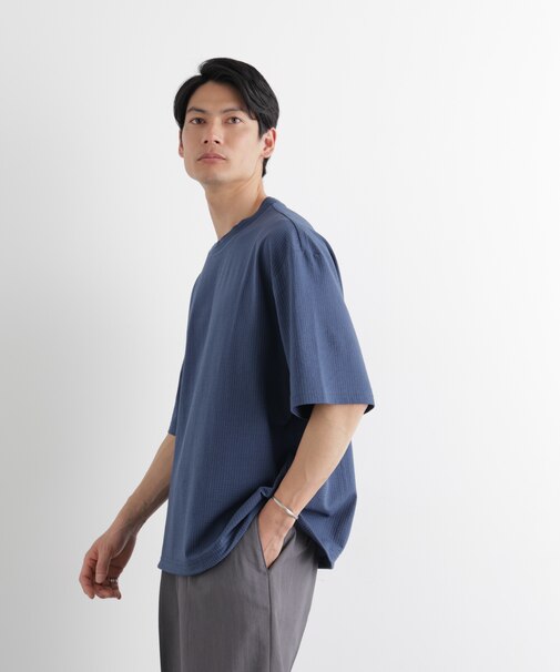 シルケットサッカーワイドTシャツ 半袖