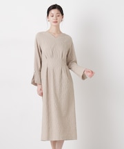 troisieme chaco／別注 PUFFY JACQUARD ワンピース