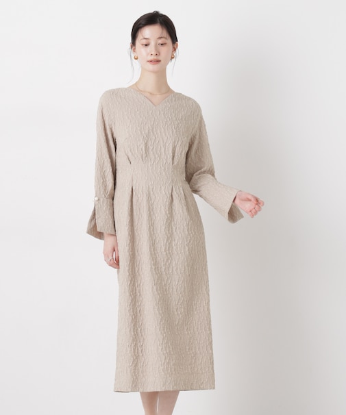 troisieme chaco／別注 PUFFY JACQUARD ワンピース