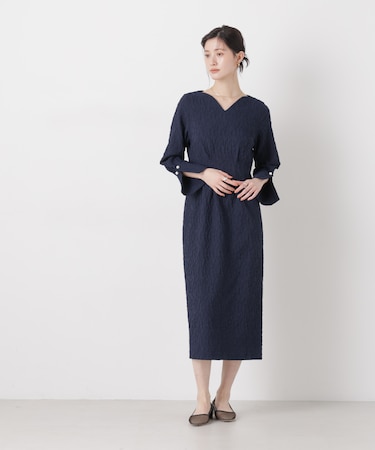 troisieme chaco／別注 PUFFY JACQUARD ワンピース