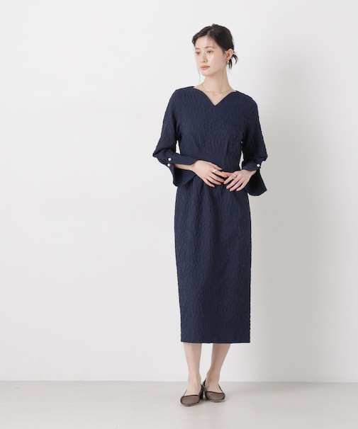 troisieme chaco／別注 PUFFY JACQUARD ワンピース