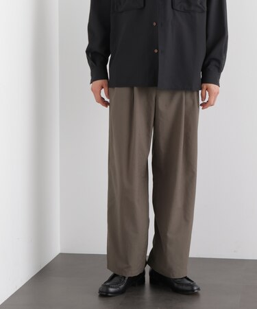 テクニカルリネンライク2タックイージースラックス／吸水速乾・接触冷感・UVカット（セットアップ可）